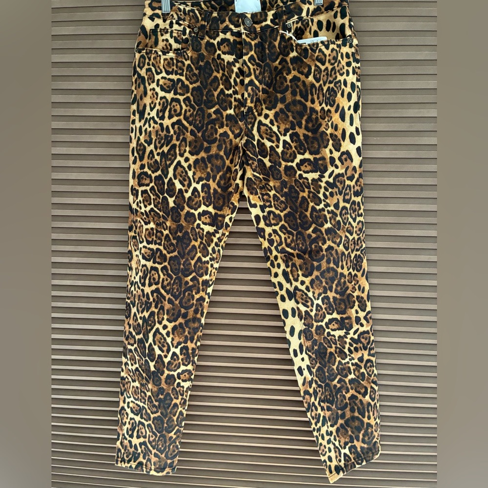 Gazelle Paris Leopard Print Women Jeans - Picture 3 of 4